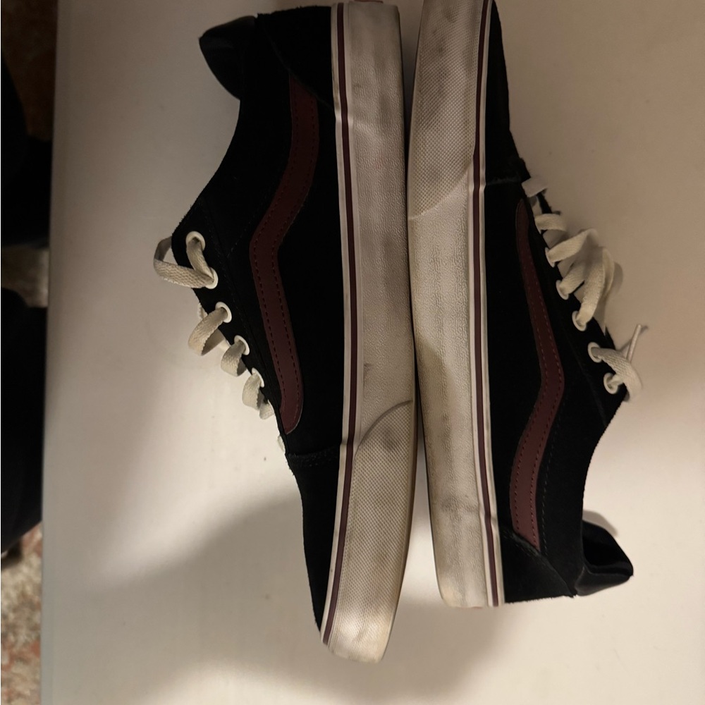 Vans Black and Burgundy Sneakers
